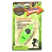 Adventure Gear Whistle Keyring med kompass